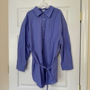 NWOT Everlane The Poplin Tie Back Shirt S
